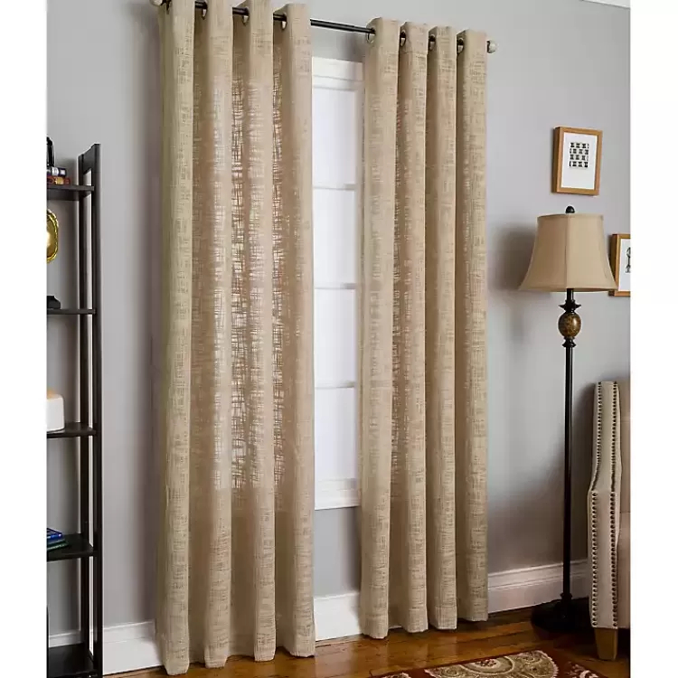 natural_woven_single_curtain_panel__in_2.webp Natural Woven Single Curtain Panel, 84 in.>Kirklands Home Store