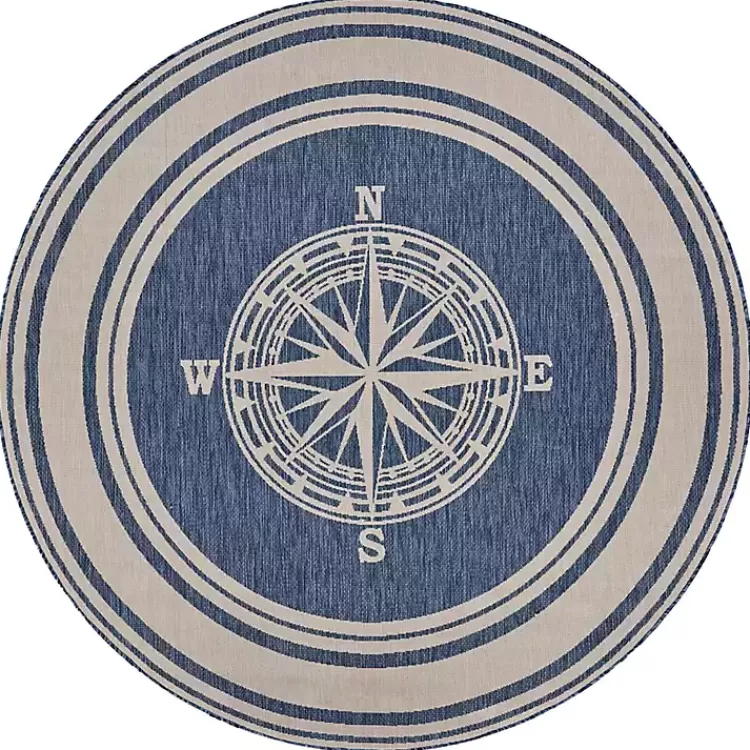 Nautical Navigation Round Outdoor Area Rug>Kirklands Home Fashion