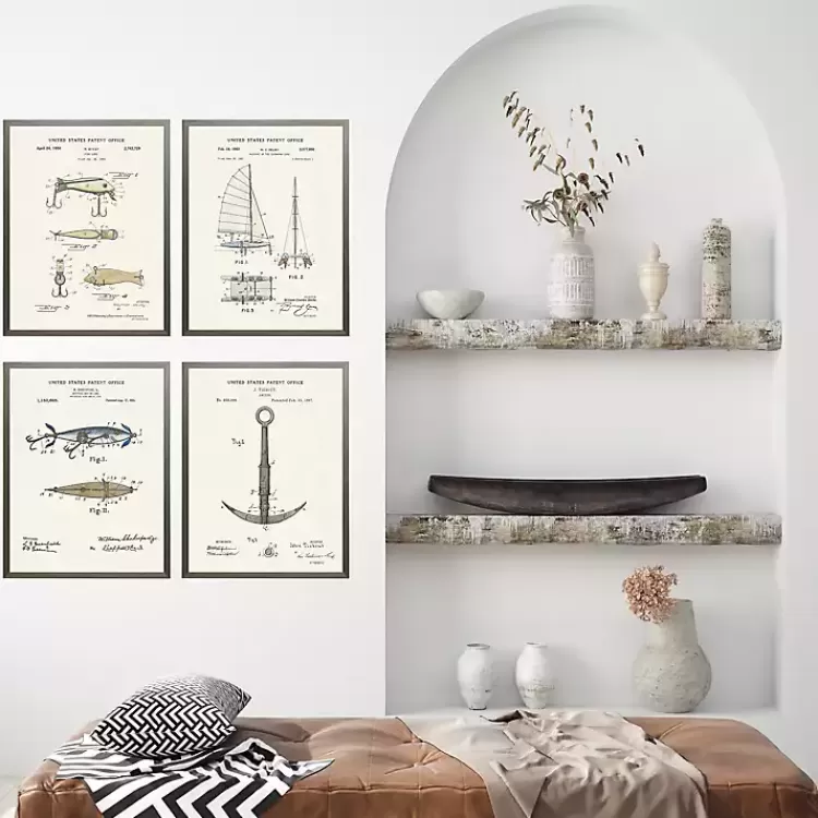 Nautical Patents Framed Art Prints, Set of 4>Kirklands Home Hot