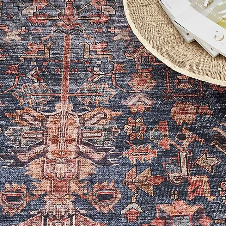 navy__brick_botanical_washable_area_rug_x_6.webp Navy & Brick Botanical Washable Area Rug, 5x7>Kirklands Home Online
