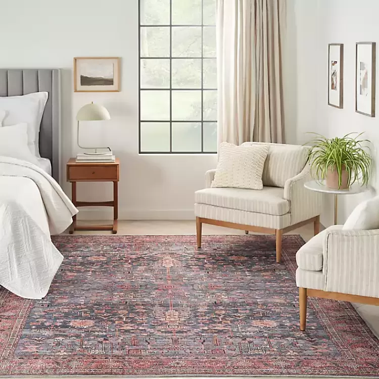 navy__brick_botanical_washable_area_rug_x_7.webp Navy & Brick Botanical Washable Area Rug, 5x7>Kirklands Home Online