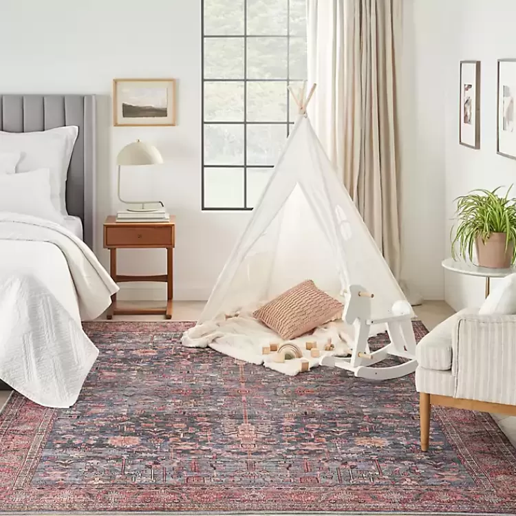 navy__brick_botanical_washable_area_rug_x_8.webp Navy & Brick Botanical Washable Area Rug, 5x7>Kirklands Home Online