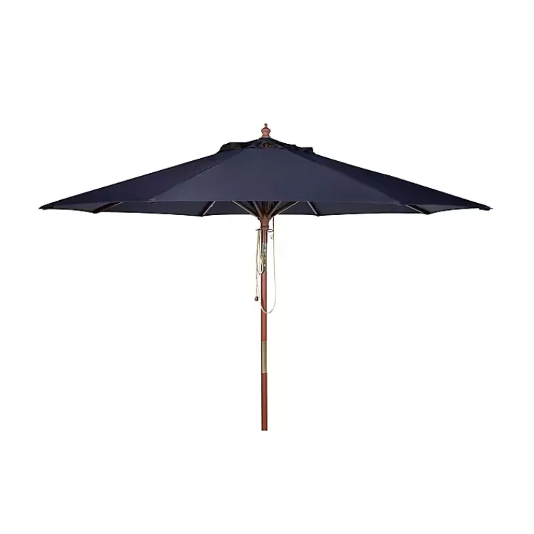Navy 9 ft. Eucalyptus Outdoor Umbrella>Kirklands Home Sale