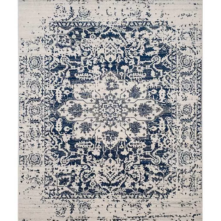 Navy and Cream Madison Distressed Area Rug, 8x10>Kirklands Home Cheap