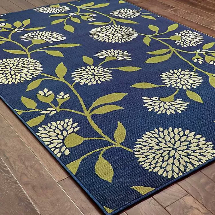 navy_and_green_floral_vine_outdoor_area_rug_x_2.webp Navy and Green Floral Vine Outdoor Area Rug, 3x5>Kirklands Home Fashion