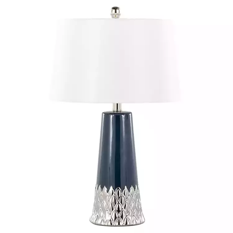 Navy and Silver Piper Table Lamp>Kirklands Home New