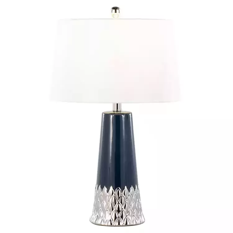 Navy and Silver Piper Table Lamp>Kirklands Home New