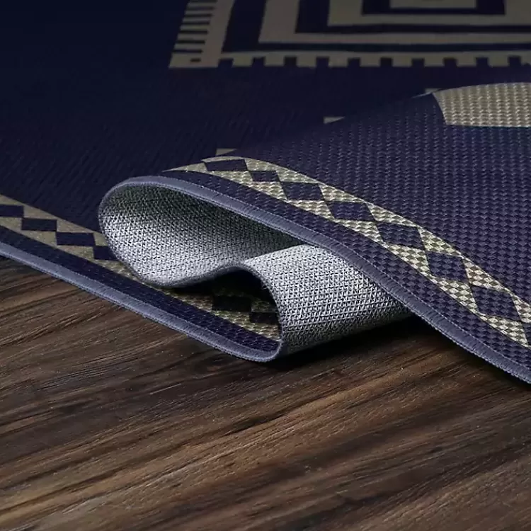 navy_and_tan_kilim_washable_area_rug_x_2.webp Navy and Tan Kilim Washable Area Rug, 5x7>Kirklands Home Online
