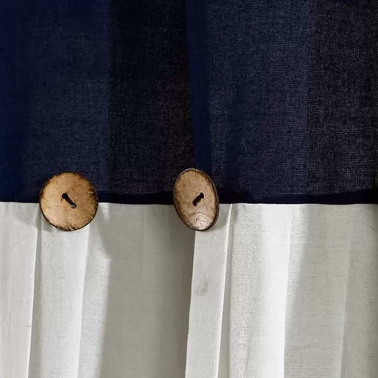 navy_and_white_button_accent_linen_shower_curtain_5.webp Navy and White Button Accent Linen Shower Curtain>Kirklands Home Fashion