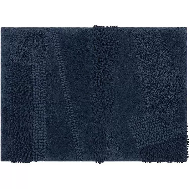 Navy Asymmetrical Cotton Bath Mat>Kirklands Home Flash Sale