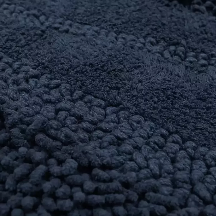 Navy Asymmetrical Cotton Bath Mat>Kirklands Home Flash Sale