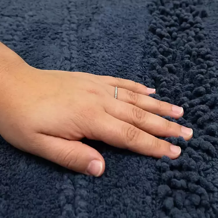 navy_asymmetrical_cotton_bath_mat_2.webp Navy Asymmetrical Cotton Bath Mat>Kirklands Home Flash Sale