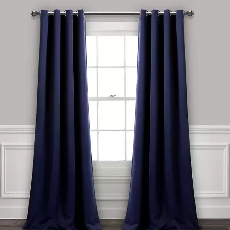 Navy Blackout Curtain Panel Set, 108 in.>Kirklands Home Flash Sale