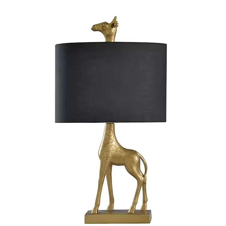 Navy and Gold Giraffe Table Lamp>Kirklands Home Clearance