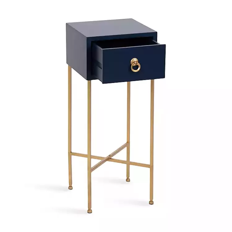 navy_blue_and_gold_glam_accent_table_5.webp Navy and Gold Glam Accent Table>Kirklands Home Outlet