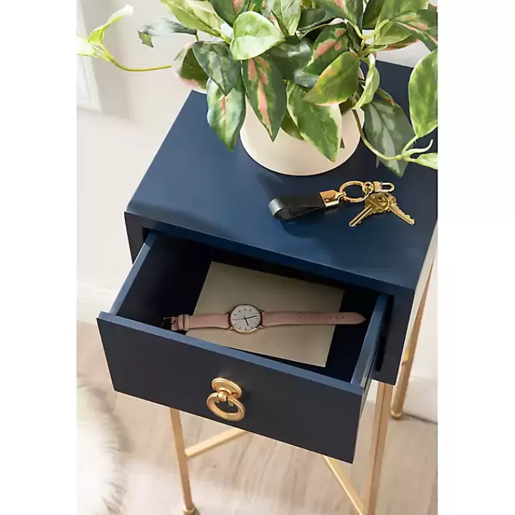 navy_blue_and_gold_glam_accent_table_8.webp Navy and Gold Glam Accent Table>Kirklands Home Outlet