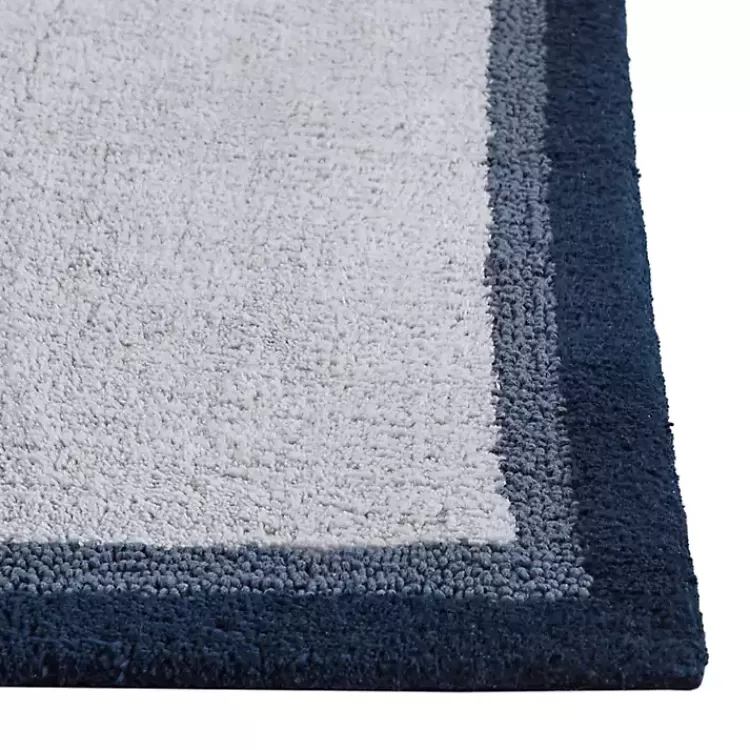 navy_blue_border_cotton_bath_runner_2.webp Navy Border Cotton Bath Runner>Kirklands Home Outlet