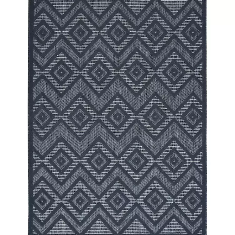Navy Diamond Indoor/Outdoor Area Rug, 4x6>Kirklands Home New