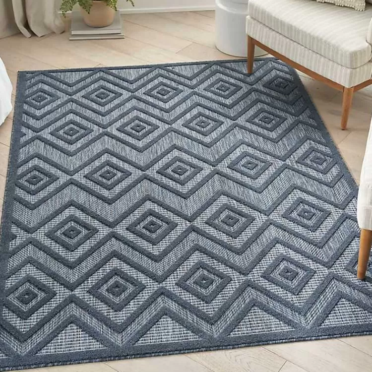 navy_blue_diamond_indooroutdoor_area_rug_x_4-1.webp Navy Diamond Indoor/Outdoor Area Rug, 6x9>Kirklands Home Flash Sale