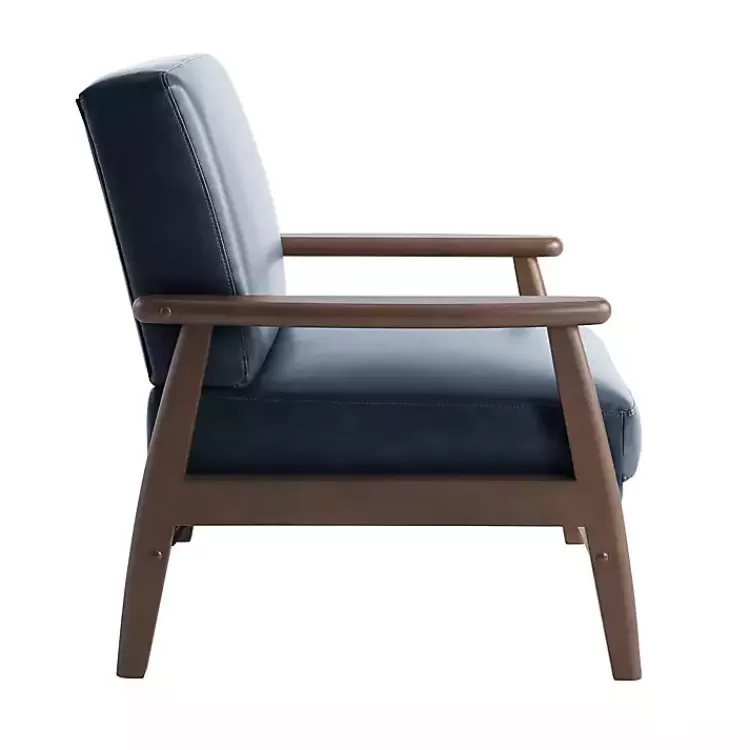 navy_blue_faux_leather_ambon_accent_chair_2.webp Navy Faux Leather Ambon Accent Chair>Kirklands Home New