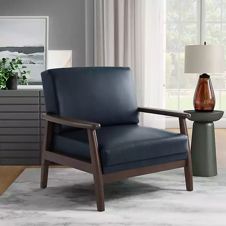 navy_blue_faux_leather_ambon_accent_chair_8.webp Navy Faux Leather Ambon Accent Chair>Kirklands Home New