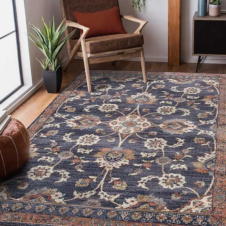 navy_blue_floral_area_rug_x_7.webp Navy Floral Area Rug, 5x8>Kirklands Home Clearance