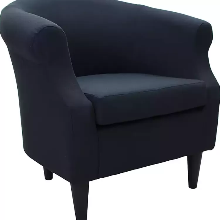 Navy Rounded Accent Chair>Kirklands Home Cheap
