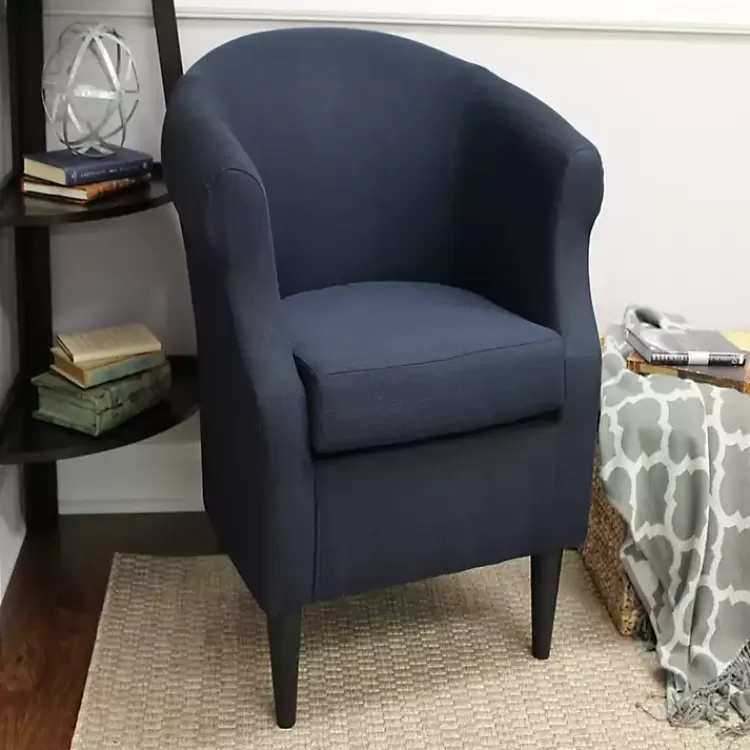 Navy Rounded Accent Chair>Kirklands Home Cheap
