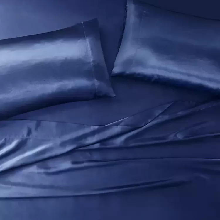 navy_blue_satin_pc_queen_sheet_set_5.webp Navy Satin 6-pc. Queen Sheet Set>Kirklands Home Flash Sale