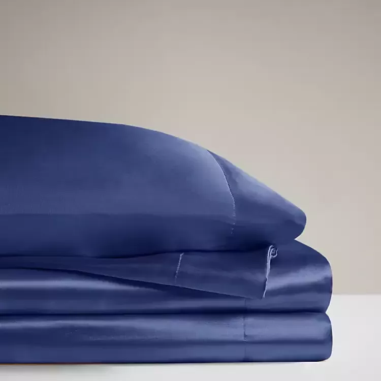 navy_blue_satin_pc_queen_sheet_set_6.webp Navy Satin 6-pc. Queen Sheet Set>Kirklands Home Flash Sale