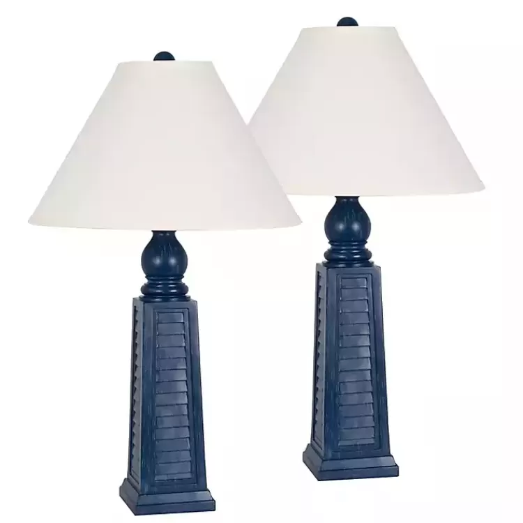 Navy Shutter Table Lamps, Set of 2>Kirklands Home Online