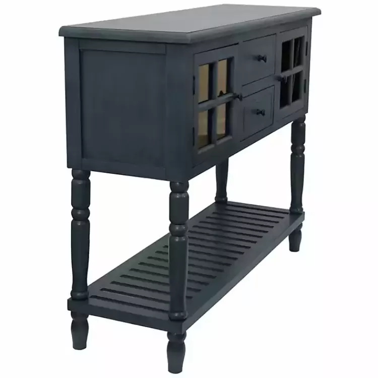 navy_blue_slatted_windowpane_console_table_2.webp Navy Slatted Windowpane Console Table>Kirklands Home Store