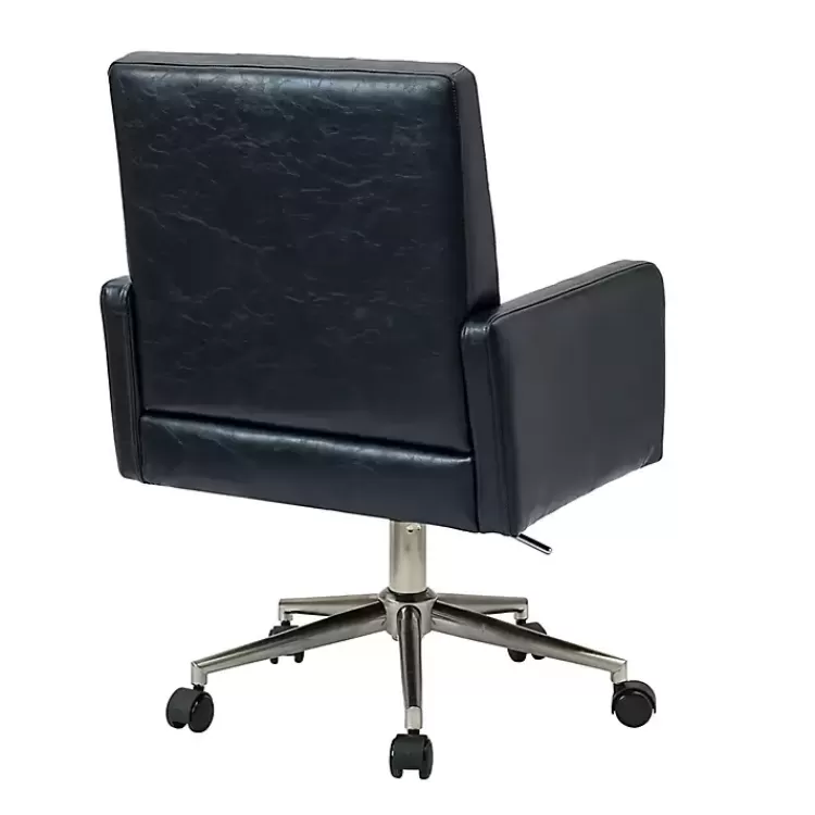 navy_blue_tufted_faux_leather_swivel_office_chair_3.webp Navy Tufted Faux Leather Swivel Office Chair>Kirklands Home New