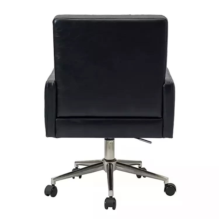 navy_blue_tufted_faux_leather_swivel_office_chair_4.webp Navy Tufted Faux Leather Swivel Office Chair>Kirklands Home New