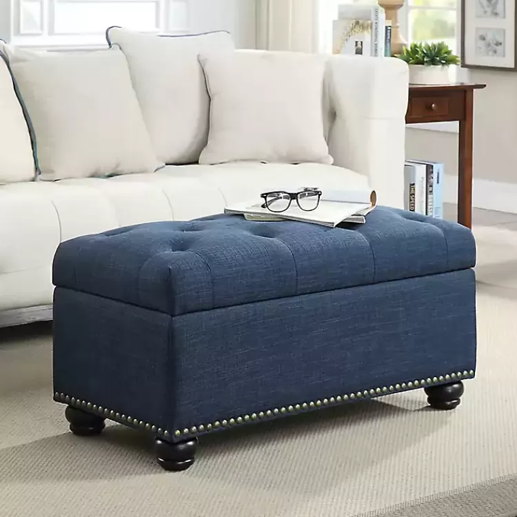 navy_blue_tufted_jess_storage_ottoman_bench_4.webp Navy Tufted Jess Storage Ottoman Bench>Kirklands Home Outlet