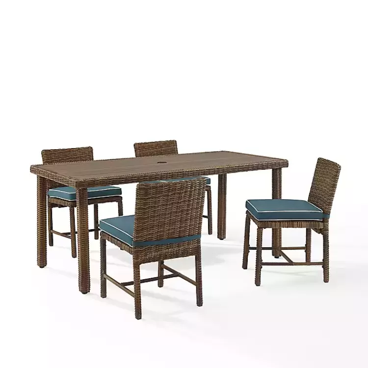 Navy Blue Wicker 5-pc. Outdoor Dining Set>Kirklands Home Flash Sale