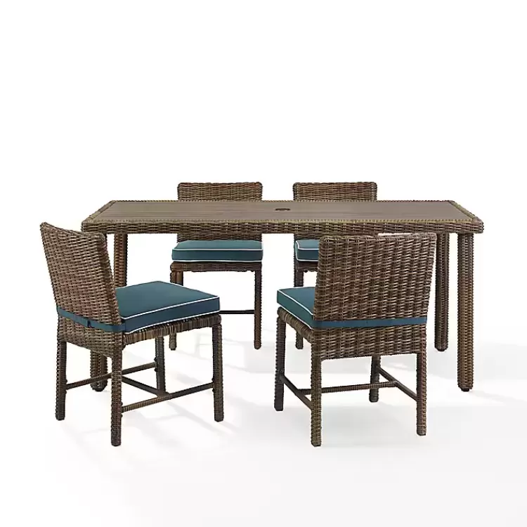 Navy Blue Wicker 5-pc. Outdoor Dining Set>Kirklands Home Flash Sale