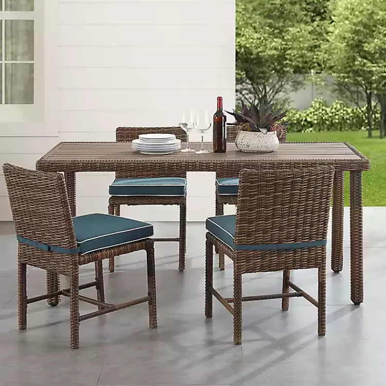 navy_blue_wicker_pc_outdoor_dining_set_4.webp Navy Blue Wicker 5-pc. Outdoor Dining Set>Kirklands Home Flash Sale