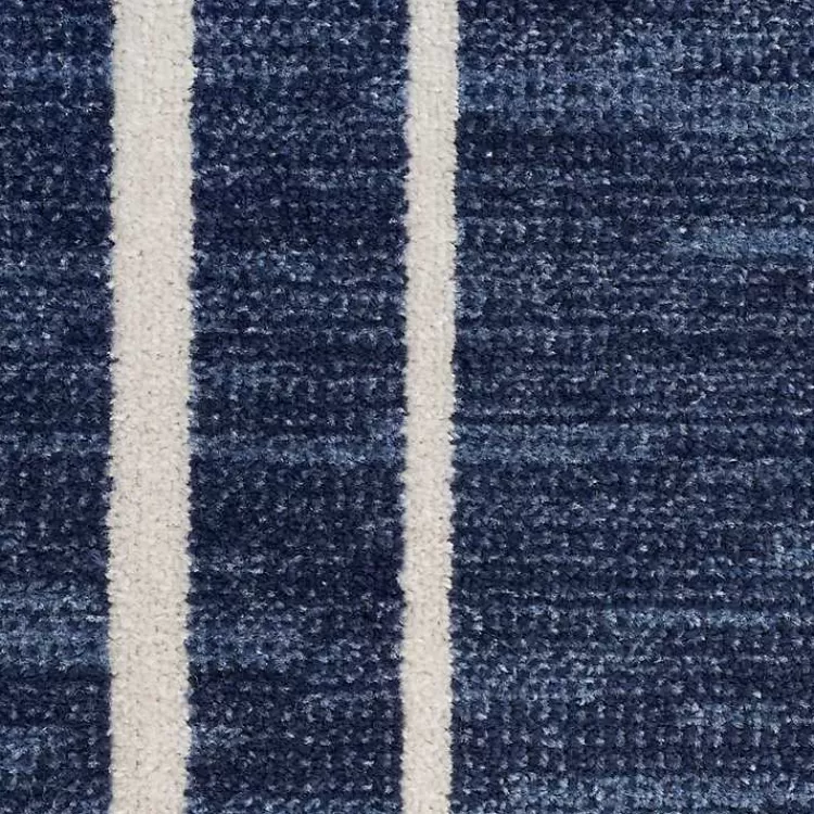 Navy Bordered Indoor/Outdoor Area Rug, 5x7>Kirklands Home Cheap
