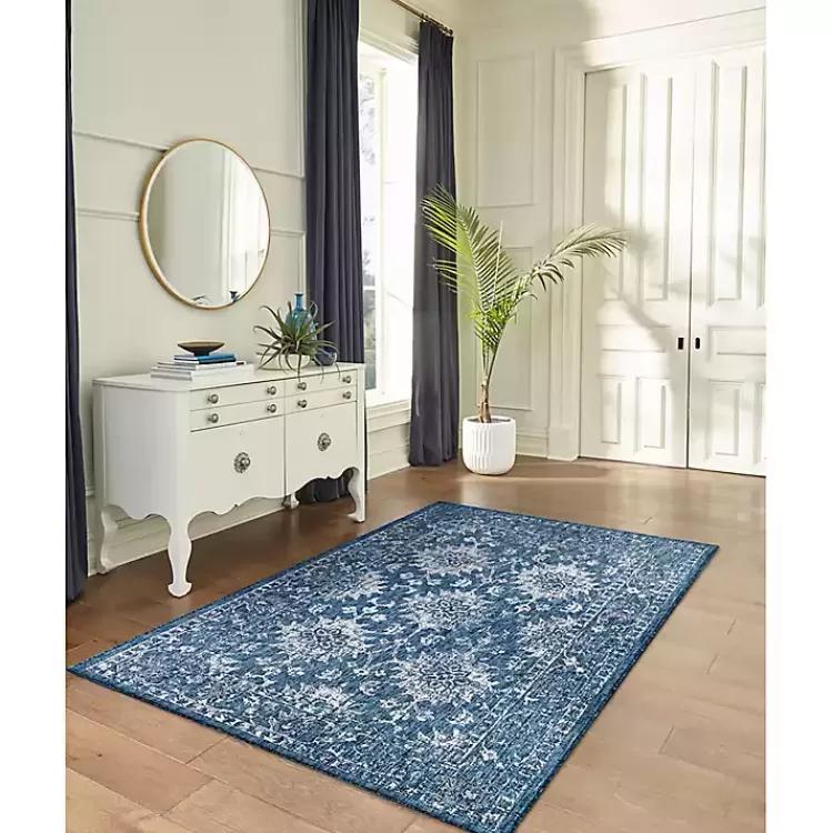 Navy Botanical Hannah Indoor/Outdoor Rug, 6x9>Kirklands Home Flash Sale