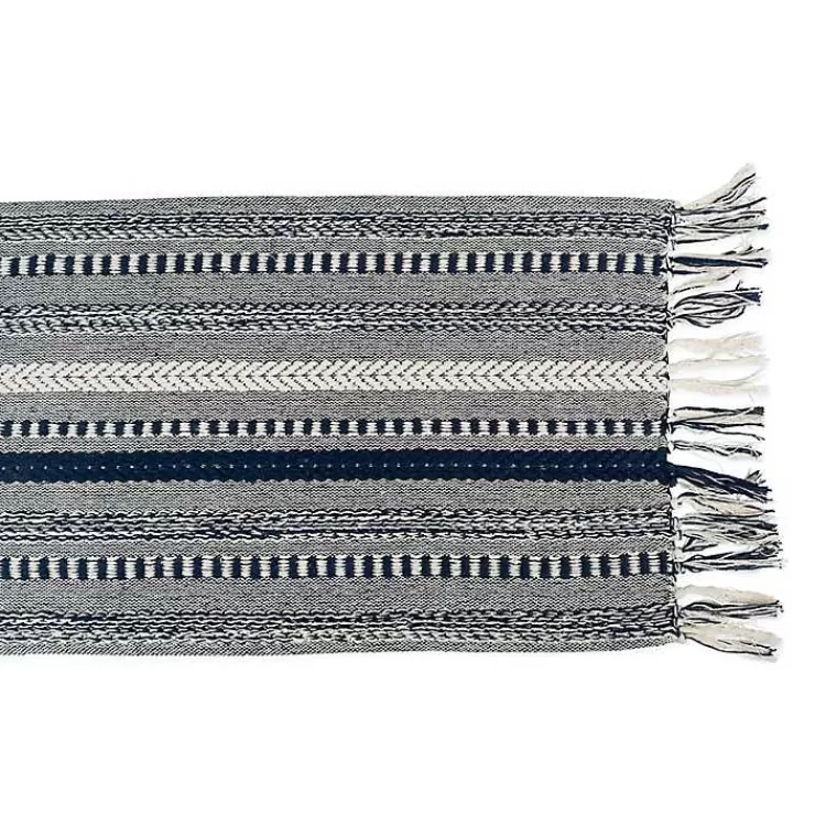 navy_braided_stripe_table_runner__in_5.webp Navy Braided Stripe Table Runner, 72 in.>Kirklands Home Best Sale