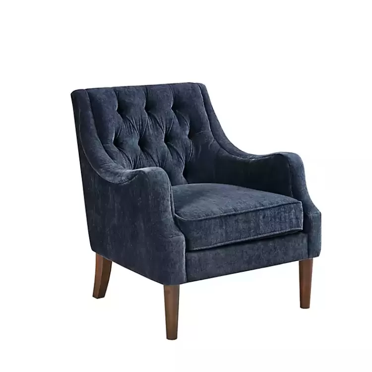 Navy Button Tufted Accent Chair>Kirklands Home Discount