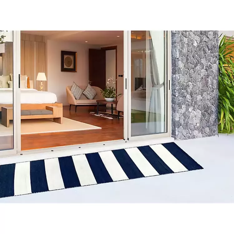 navy_cabana_stripe_indooroutdoor_runner_x_2.webp Navy Cabana Stripe Indoor/Outdoor Runner, 2x8>Kirklands Home New