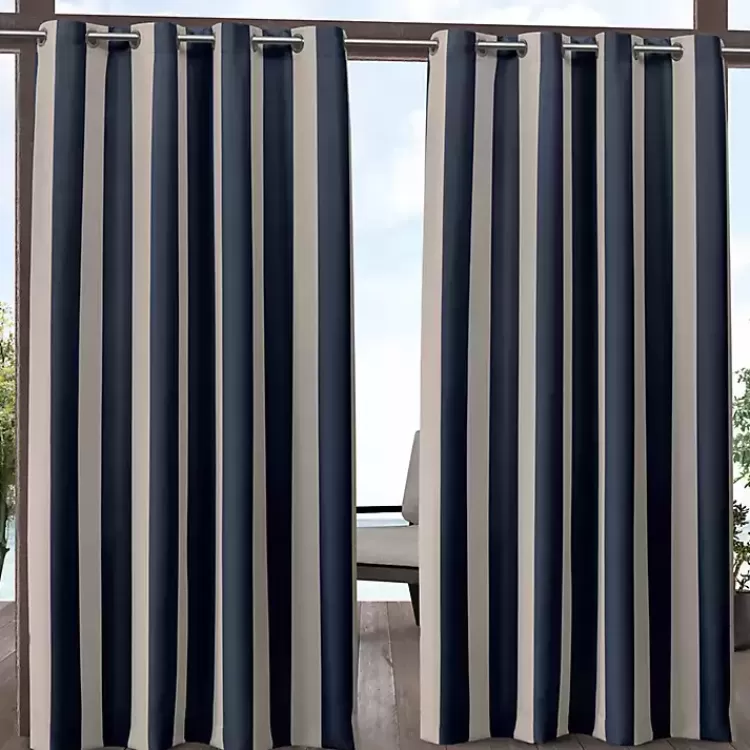 Navy Canopy Outdoor Curtain Panel Set, 96 in.>Kirklands Home Hot
