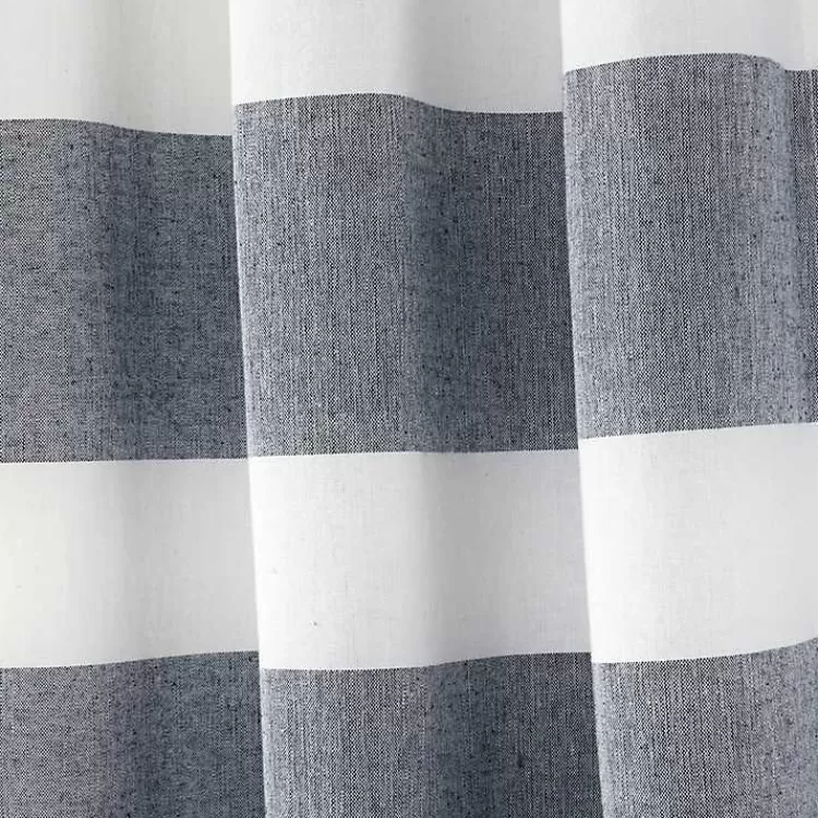 navy_cape_cod_stripe_curtain_panel_set__in_3.webp Navy Cape Cod Stripe Curtain Panel Set, 84 in.>Kirklands Home Fashion