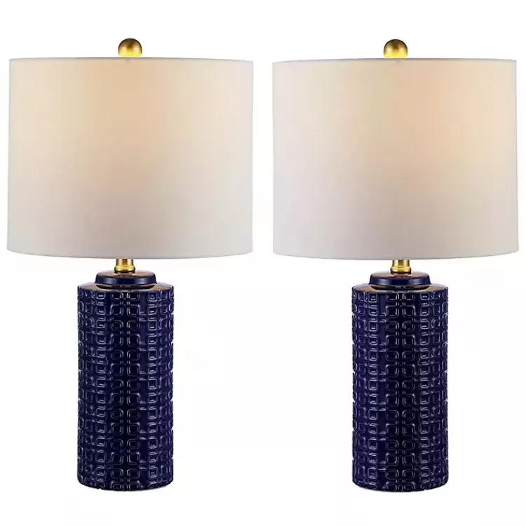 navy_ceramic_motif_table_lamps_set_of__2.webp Navy Ceramic Motif Table Lamps, Set of 2>Kirklands Home New