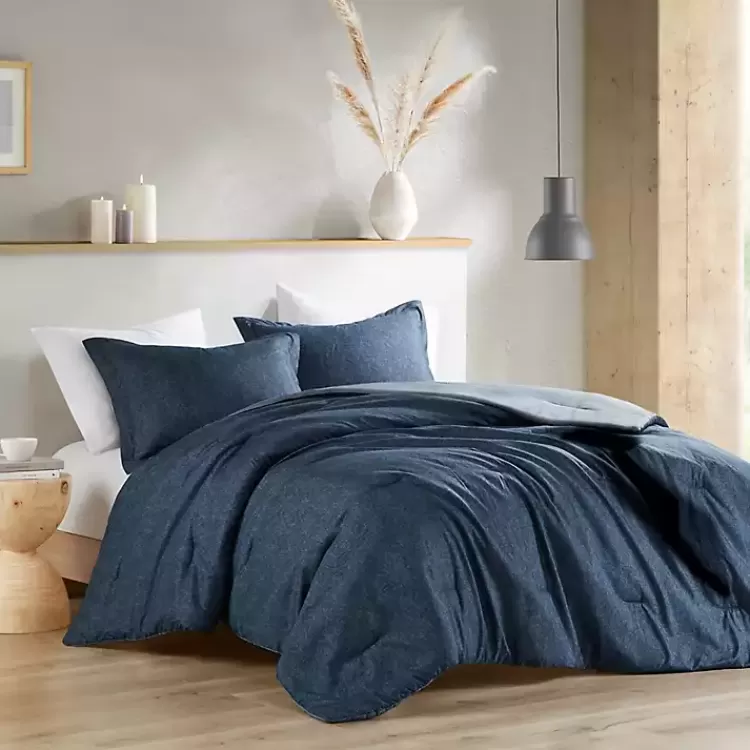 Navy Chambray 3-pc. Full/Queen Comforter Set>Kirklands Home Cheap