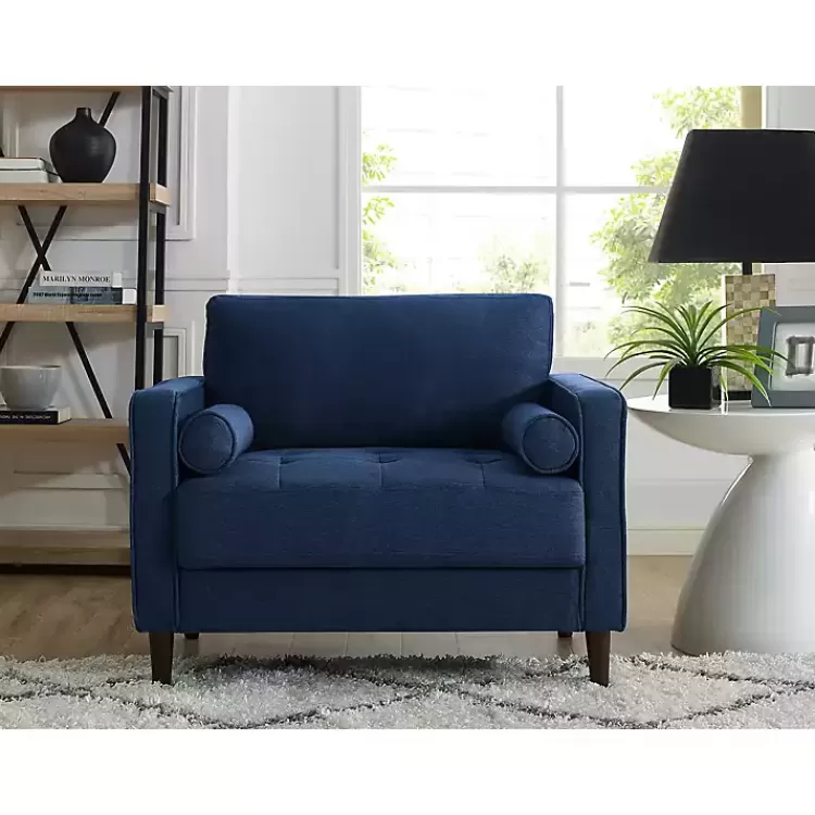 Navy Chelsea Modern Accent Chair>Kirklands Home Sale