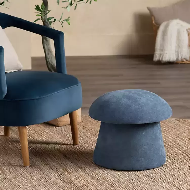 navy_chenille_mushroom_storage_ottoman_3.webp Navy Chenille Mushroom Storage Ottoman>Kirklands Home New