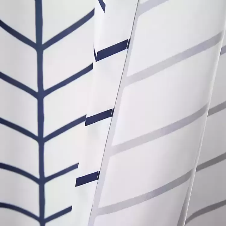 navy_chevron_pc_panel_curtain_set__in_3.webp Navy Chevron 2-pc. Panel Curtain Set, 84 in.>Kirklands Home Clearance